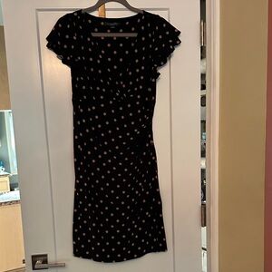 Ralph Lauren Black Dress with Tan Polka Dots